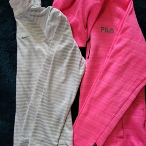 3/4 zip up pull over and 2 jean jackets